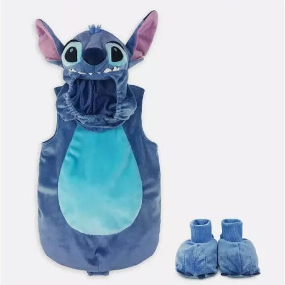 NWT Disney Store Parks Stitch Padded Costume with Feet Size 6-12M - Picture 1 of 4
